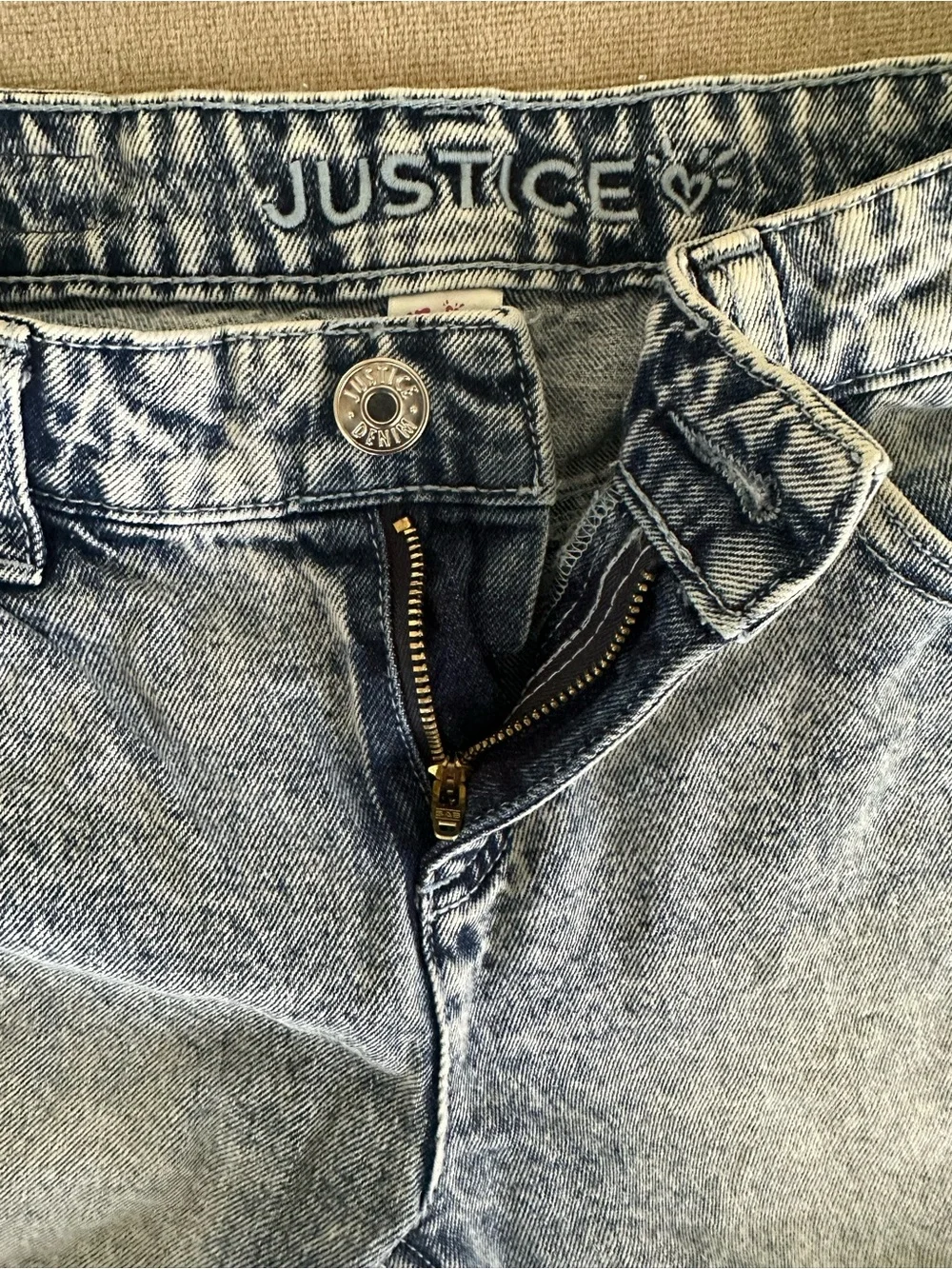 🌻3/$18 Justice Girls' Acid Wash Denim Shorts